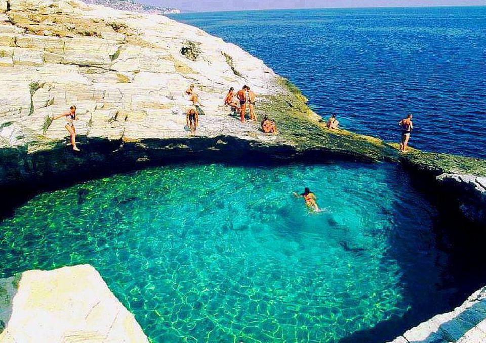  Giola plaža bazen na Tasosu 